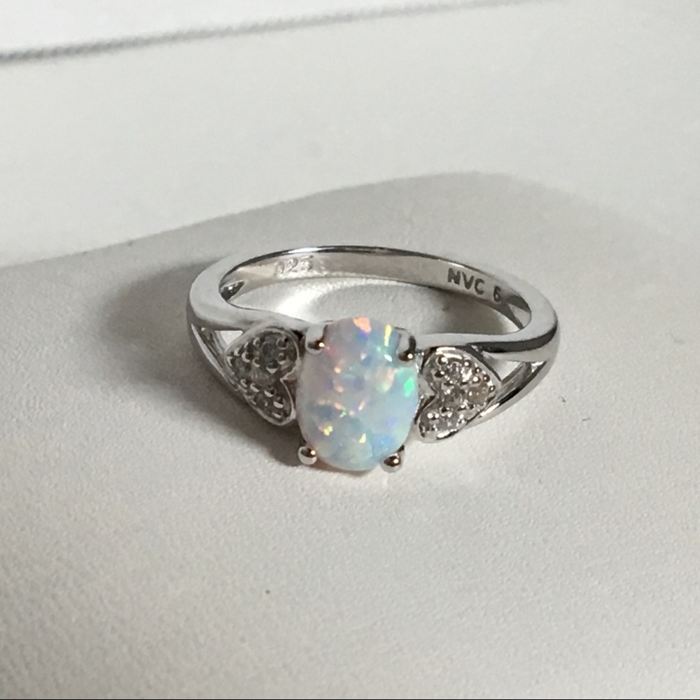 NWT Sterling Silver Opal Ring - Picture 2 of 5